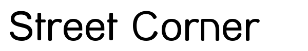 Street Corner font preview